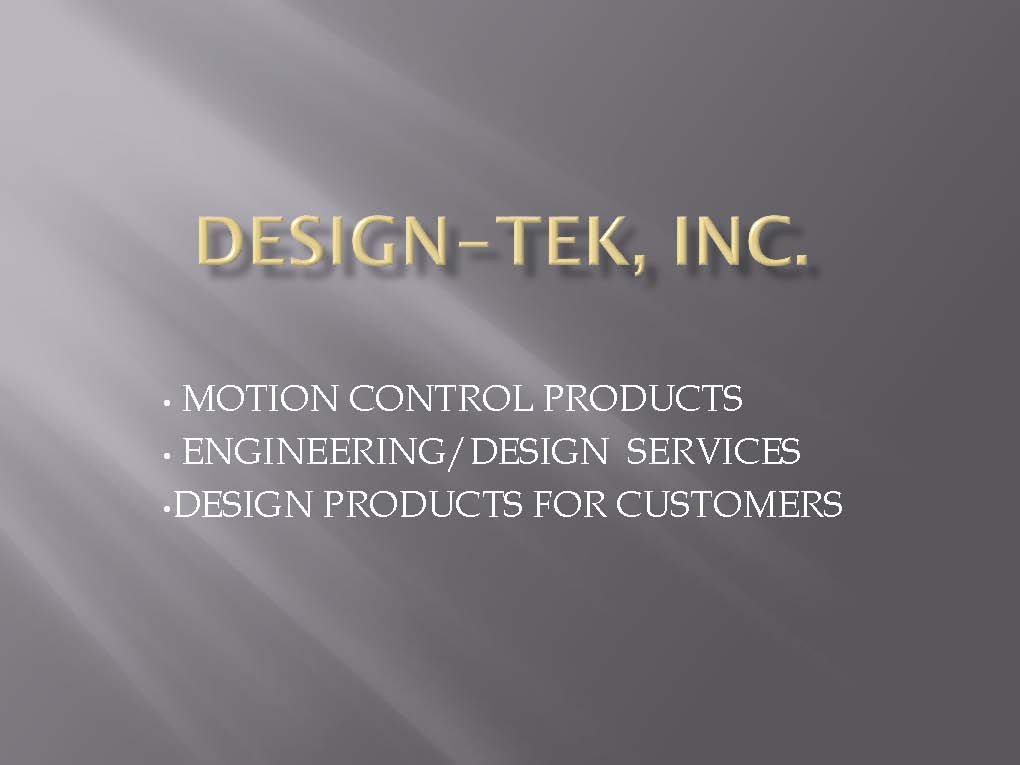 motion control engineering design service