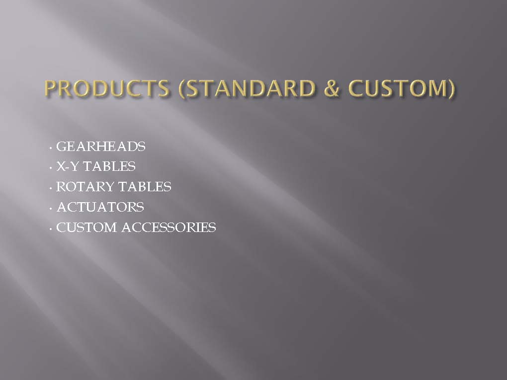 custom & standard products 